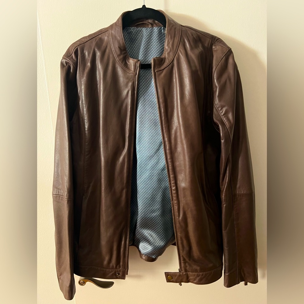 Ted Baker men’s leather bomber jacket
